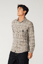 RipCurl Search Series Solucellair Men's Flannel Shirt | Storm Grey | Surfwax