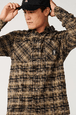 RipCurl Search Series Solucellair Men's Flannel Shirt | Black | Surfwax