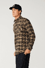 RipCurl Search Series Solucellair Men's Flannel Shirt | Black | Surfwax