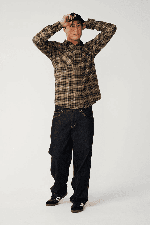 RipCurl Search Series Solucellair Men's Flannel Shirt | Black | Surfwax