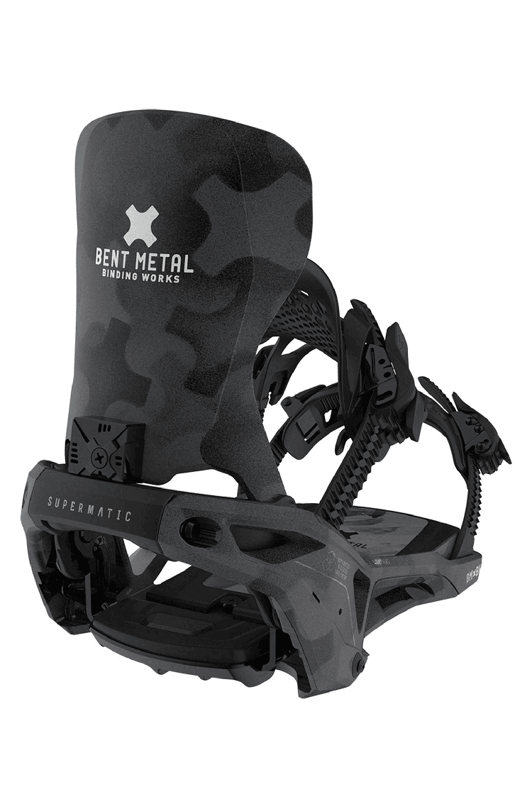 Bent Metal Lightning Supermatic ® Snowboard Binding | Black | Surfwax