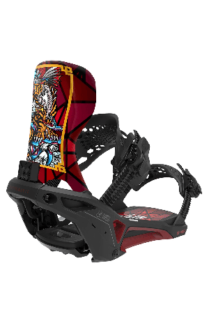 Bent Metal Lightning Supermatic ® Snowboard Binding | Black/Red | Surfwax