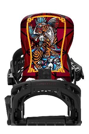 Bent Metal Lightning Supermatic ® Snowboard Binding | Black/Red | Surfwax