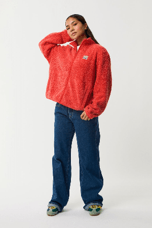 RipCurl Every Day Zip Through Moteriškas Bliuzonas | Red | Surfwax