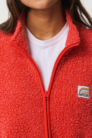 RipCurl Every Day Zip Through Moteriškas Bliuzonas | Red | Surfwax