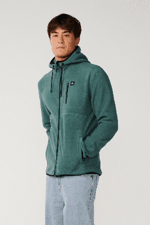 RipCurl Departed Zip Through Vyriškas Bliuzonas | Muted Green | Surfwax