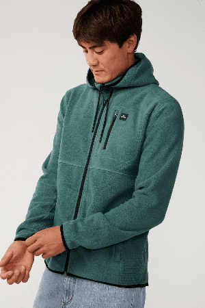 RipCurl Departed Zip Through Vyriškas Bliuzonas | Muted Green | Surfwax