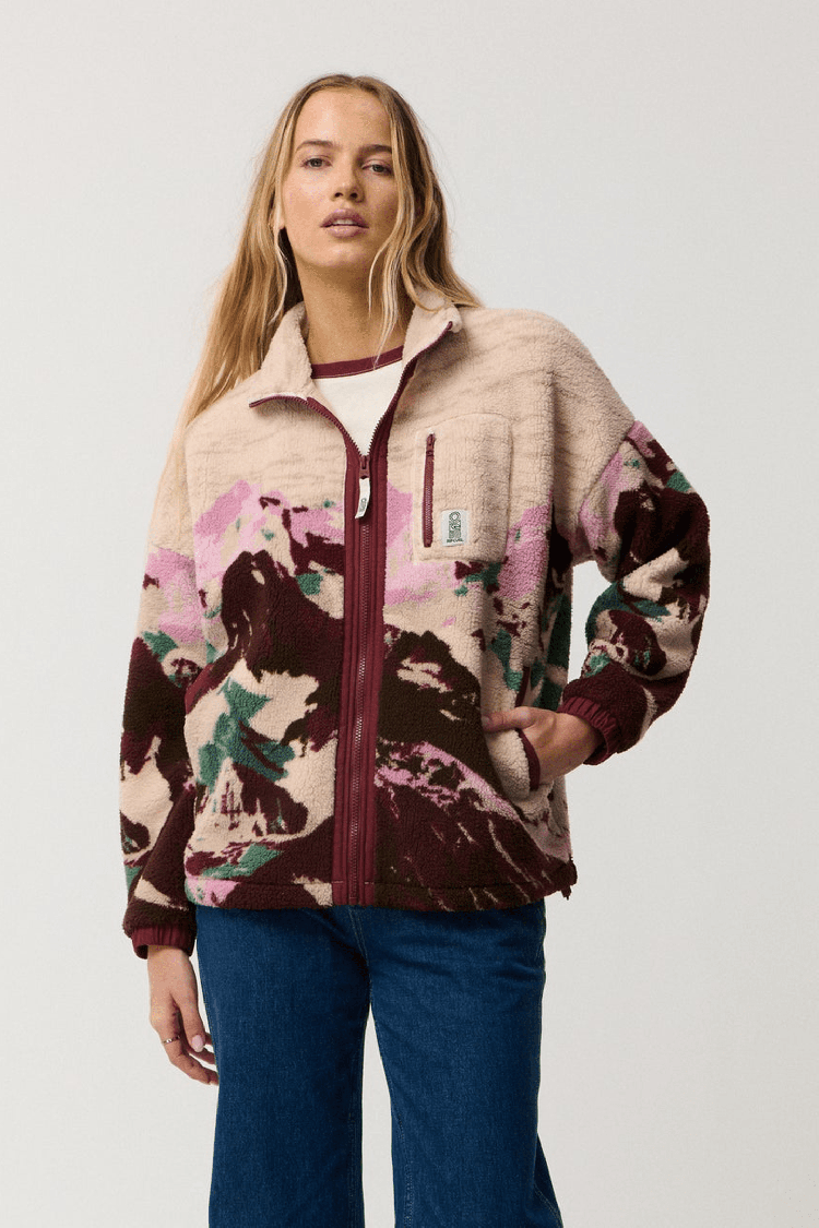 RipCurl Search Series Zip Through Women's Fleece | Dark Plum | Surfwax