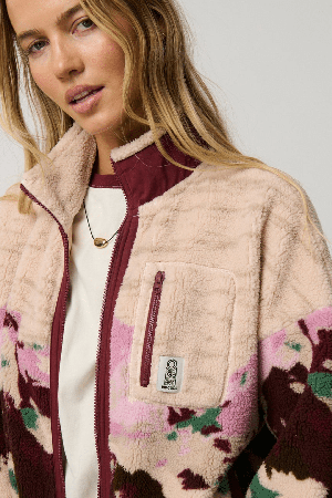 RipCurl Search Series Zip Through Women's Fleece | Dark Plum | Surfwax