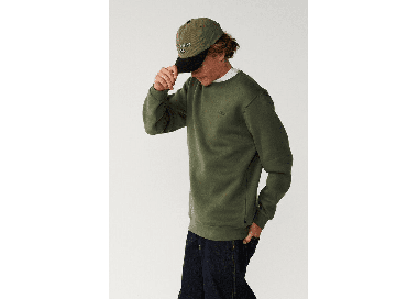 RipCurl Classic Surf Crew Men's Sweatshirt | Dark Olive | Surfwax