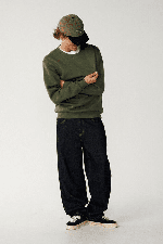 RipCurl Classic Surf Crew Men's Sweatshirt | Dark Olive | Surfwax