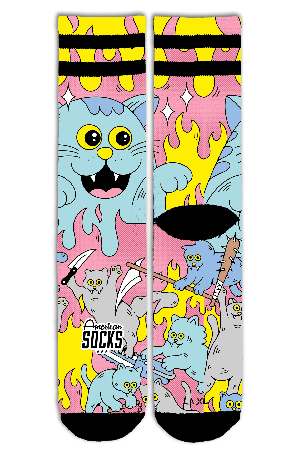 American Socks Killer Kitties Kojinės | Sportinės Kojinės | Surfwax