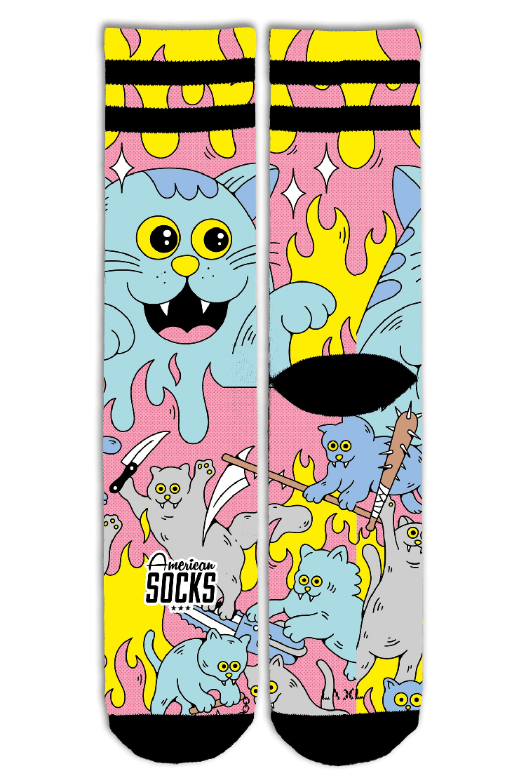 American Socks Killer Kitties | Sport Socks | Surfwax