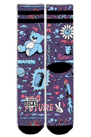 American Socks No Future Kojinės | Sportinės Kojinės | Surfwax