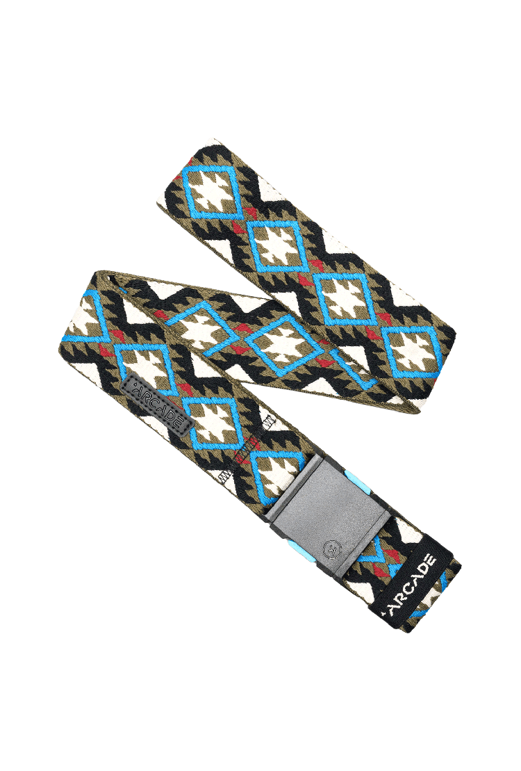 Arcade Twilight Stretch Belt | Oat/Turquoise | Surfwax