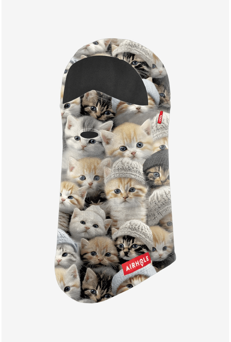 Airhole Balaclava Milk Fleece Kids Ski Mask | Kitties | Surfwax