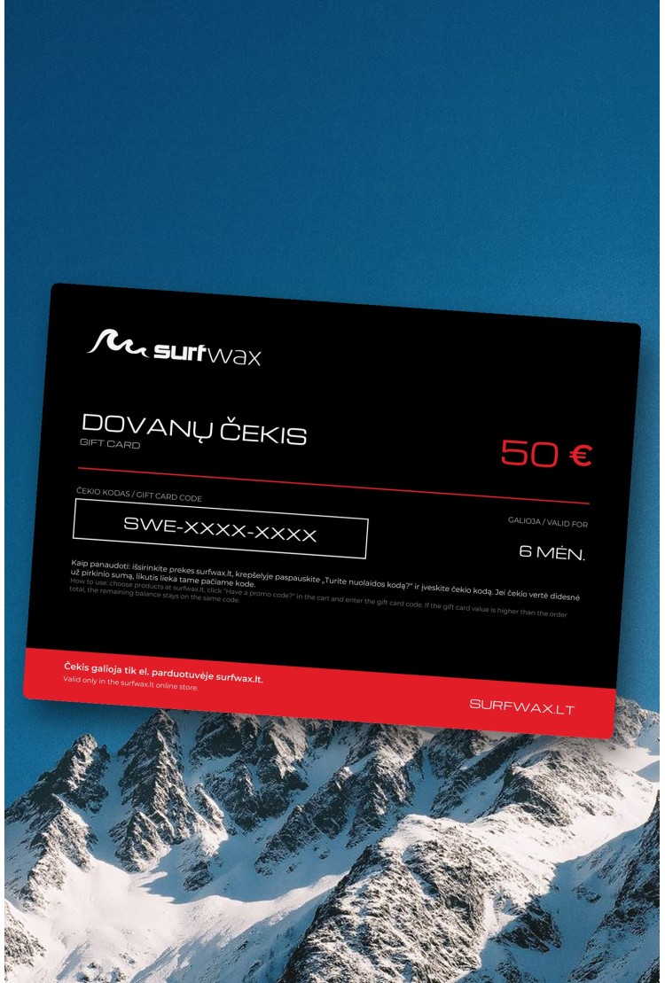 Surfwax Dovanų Čekis | Dovanų Kuponas | Surfwax