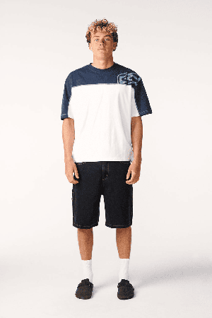 RipCurl Archive Thrashed Panel Vyriški Marškinėliai | White | Surfwax