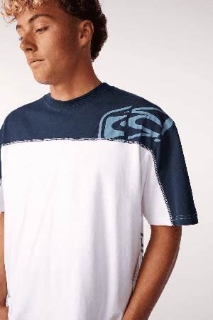 RipCurl Archive Thrashed Panel Vyriški Marškinėliai | White | Surfwax