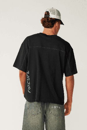 RipCurl Archive Thrashed Panel Men's Tee | Black | Surfwax