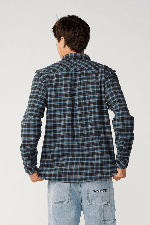 RipCurl Classic Surf Checked In Flannel Vyriški Marškiniai | Washed Black | Surfwax