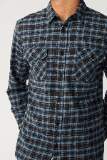 RipCurl Classic Surf Checked In Flannel Vyriški Marškiniai | Washed Black | Surfwax