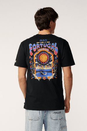 RipCurl Meo Peniche Pro 26 Vyriški Marškinėliai | Black | Surfwax