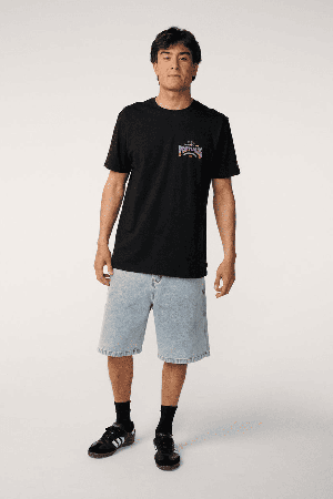 RipCurl Meo Peniche Pro 26 Vyriški Marškinėliai | Black | Surfwax