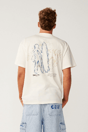 RipCurl Search Series Journey Man Men's Tee | Bone | Surfwax