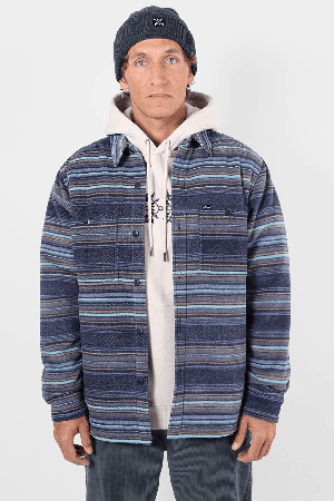 Oxbow Frontier Men's Fleece Overshirt | Deep Marine | Surfwax