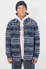 Oxbow Frontier Men's Fleece Overshirt | Deep Marine | Surfwax