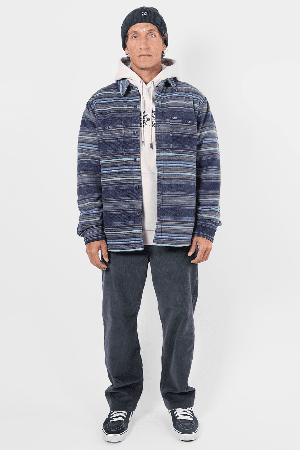 Oxbow Frontier Men's Fleece Overshirt | Deep Marine | Surfwax