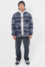 Oxbow Frontier Men's Fleece Overshirt | Deep Marine | Surfwax