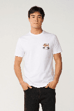 RipCurl Streamline Animal Vyriški Marškinėliai | White | Surfwax