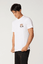 RipCurl Streamline Animal Vyriški Marškinėliai | White | Surfwax