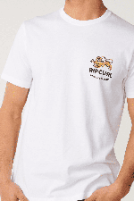 RipCurl Streamline Animal Vyriški Marškinėliai | White | Surfwax