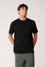 RipCurl Search Series Vaporcool Embroid Vyriški Marškinėliai | Black | Surfwax