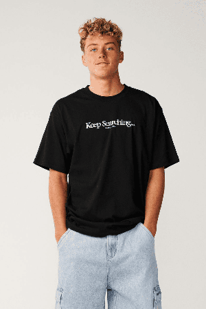 RipCurl Search Series Vc Credo Vyriški Marškinėliai | Black | Surfwax