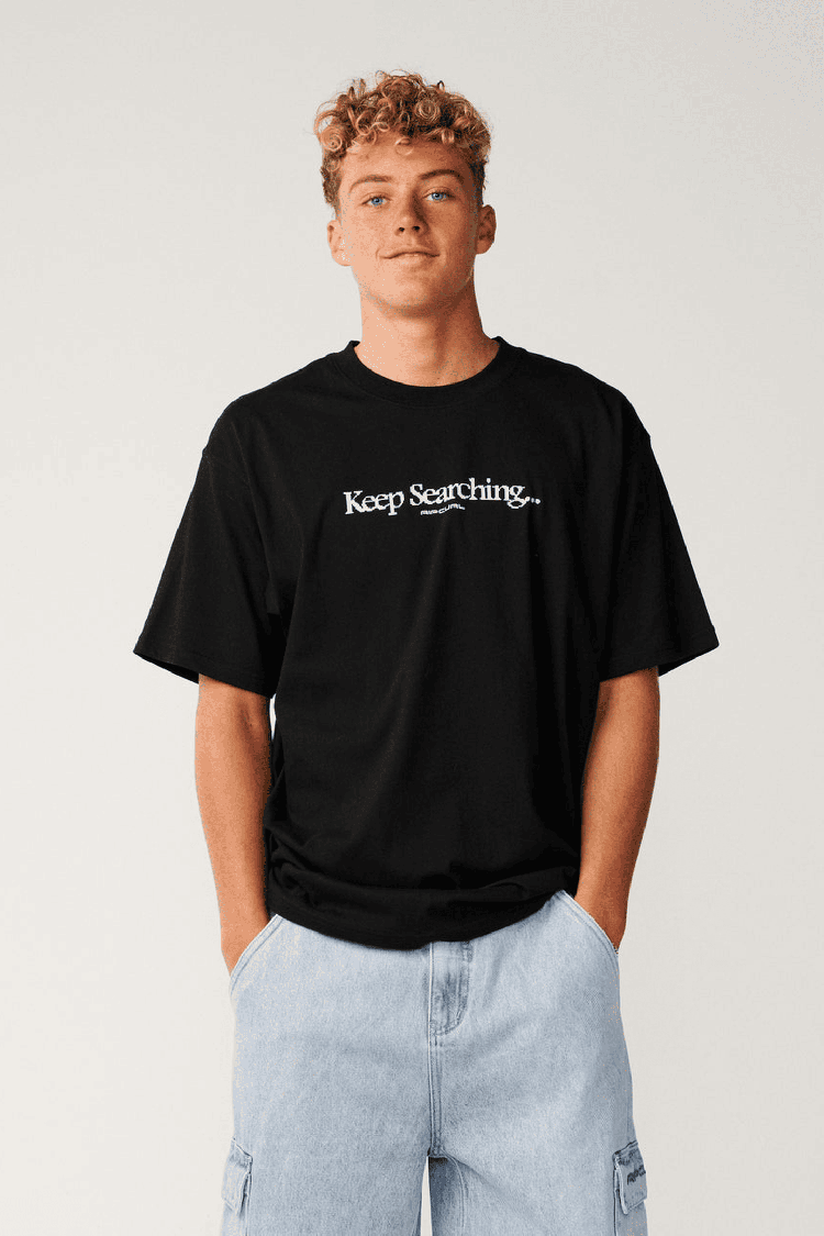 RipCurl Search Series Vc Credo Vyriški Marškinėliai | Black | Surfwax