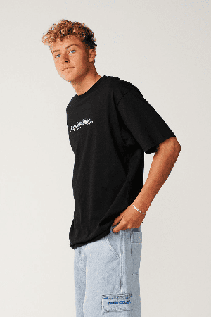 RipCurl Search Series Vc Credo Vyriški Marškinėliai | Black | Surfwax