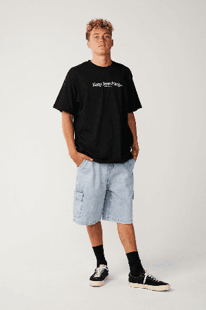 RipCurl Search Series Vc Credo Vyriški Marškinėliai | Black | Surfwax