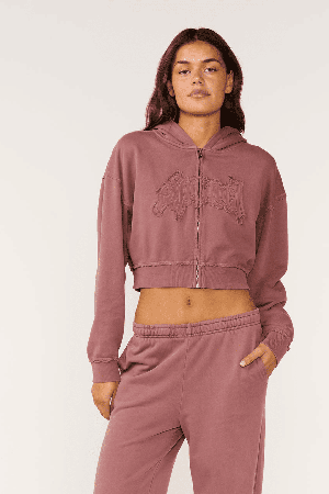 RipCurl Archive Rota Goth Zip Through Moteriškas Bliuzonas | Grape | Surfwax
